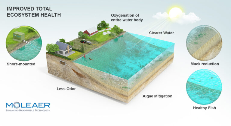 Επιτυγχάνει την απαραίτητη οξυγόνωση για την αποκατάσταση και τη διατήρηση της φυσικής υγεία του νερού και του υδάτινου οικοσυστήματος, ακόμη και σε ρηχά, θερμά ή ιδιαίτερα επιβαρυμένα ύδατα.